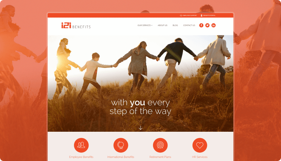 i2i Benefits Website Design Image