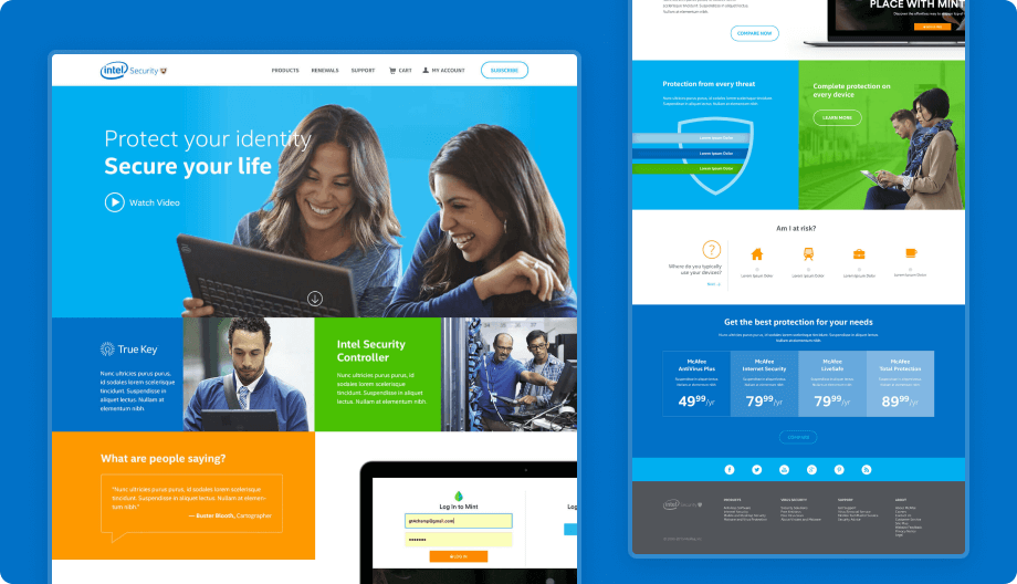 Intel Security Website Design image